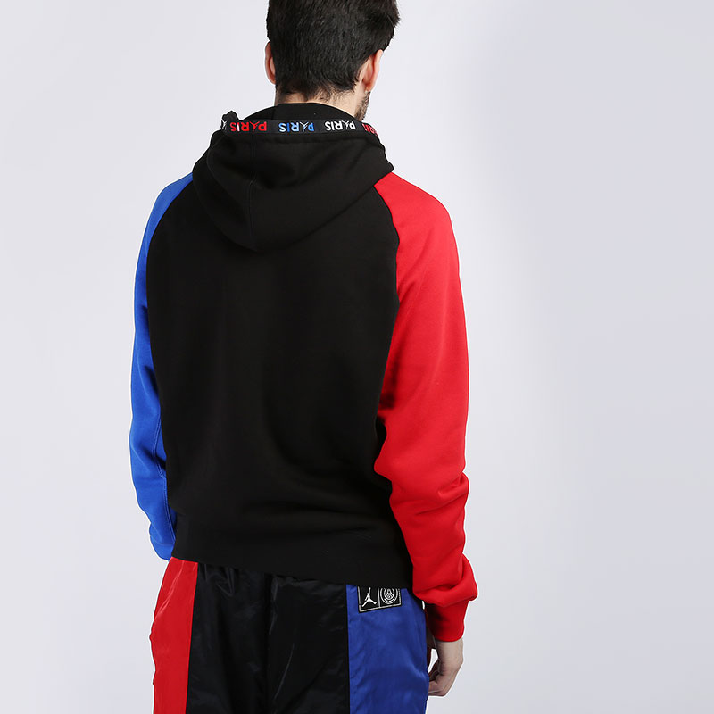 мужская разноцветная толстовка Jordan Paris Saint-Germain Fleece Full Zip BQ8346-011 - цена, описание, фото 4
